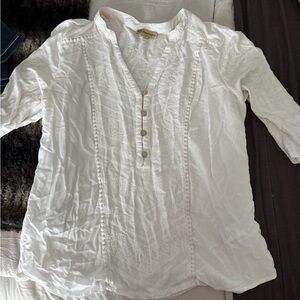 White Button-Up Blouse